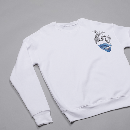 Ocean Heart (White Sweatshirt)