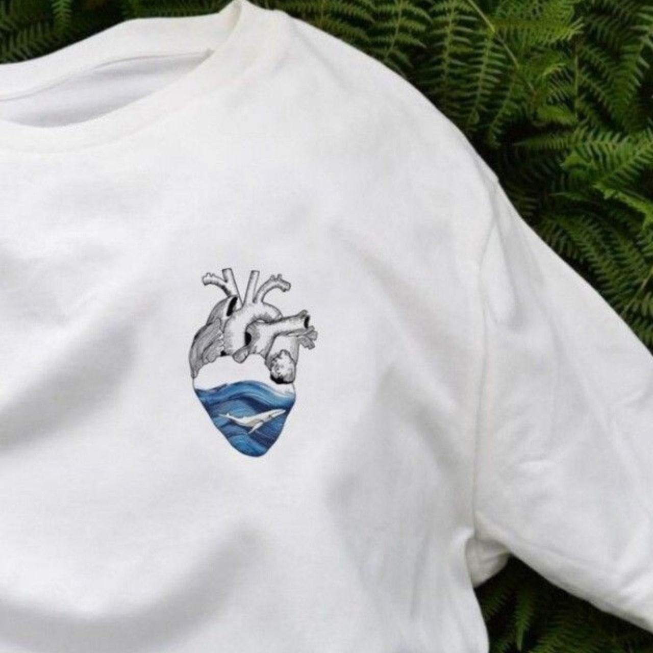 Ocean Heart (White Sweatshirt)